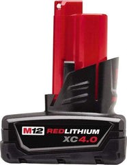 Milwaukee Tool - 12 Volt Lithium-Ion Power Tool Battery - 4 Ahr Capacity, 1-1/2 hr Charge Time, Series M12 XC RED - Industrial Tool & Supply