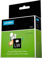 Dymo - 1" Long, White Label Printer Cartridge - For DYMO LabelWriter Printers - Industrial Tool & Supply