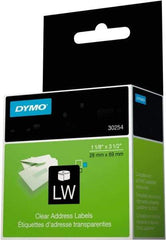 Dymo - 3-1/2" Long, Clear Label Printer Cartridge - For DYMO LabelWriter Printers - Industrial Tool & Supply