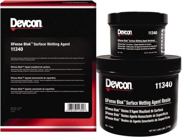 Devcon - 1 Lb Pail Two Part Epoxy - 15 min Working Time, 2,616 psi Shear Strength - Industrial Tool & Supply