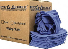 PRO-SOURCE - 25 Inch Long x 16 Inch Wide Virgin Cotton Rags - Blue, Denim, Lint Free, 5 Lbs. at 5 to 7 per Pound, Box - Industrial Tool & Supply