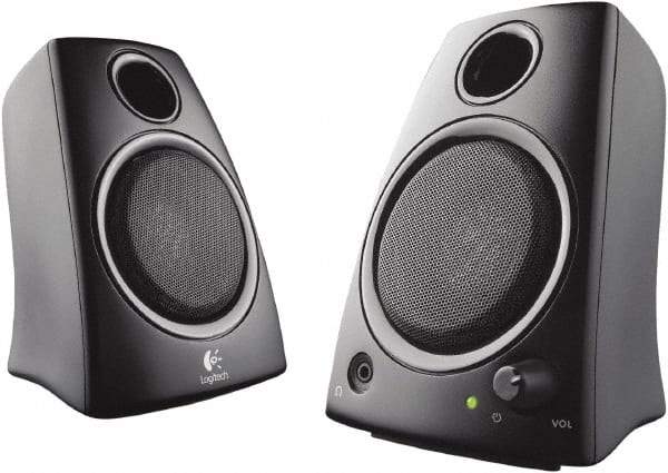 Logitech - Silver Speakers - Use with Laptop - Industrial Tool & Supply
