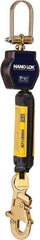 DBI/SALA - 6' Long, 420 Lb Capacity, 1 Leg Cab Mount Harness Self-Retracting Lanyard - 25/32" Diam, Dyneema & Polyester Webbing, Steel Snap Hook Anchorage Connection - Industrial Tool & Supply