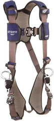 DBI/SALA - 420 Lb Capacity, Size L, Full Body Vest Safety Harness - Polyester Webbing, Side D-Ring, Quick Connect Leg Strap, Quick Connect Chest Strap, Blue/Gray - Industrial Tool & Supply