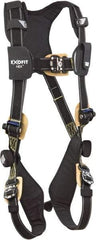 DBI/SALA - 420 Lb Capacity, Size M, Full Body Arc Flash Safety Harness - Nomex/Kevlar Webbing, Quick Connect Leg Strap, Quick Connect Chest Strap, Black - Industrial Tool & Supply