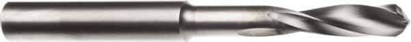 SGS - 0.377" 145° Spiral Flute Solid Carbide Screw Machine Drill Bit - Diamond Finish, Right Hand Cut, 1-27/32" Flute Length, 3-1/2" OAL, 8 Facet Point, Straight Shank - Industrial Tool & Supply