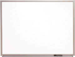 Ability One - 2" High x 37" Wide Porcelain on Steel Magnetic Marker Board with Wood Frame - Porcelain, 52" Deep - Industrial Tool & Supply