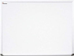 Ability One - 2" High x 53" Wide Porcelain on Steel Magnetic Marker Board with Wood Frame - Porcelain, 77" Deep - Industrial Tool & Supply