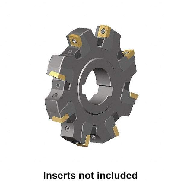 Kennametal - Arbor Hole Connection, 0.359" Cutting Width, 1.0185" Depth of Cut, 100mm Cutter Diam, 1.2598" Hole Diam, 6 Tooth Indexable Slotting Cutter - KSSM Toolholder, SP.T 10T3.. Insert, Right Hand Cutting Direction - Industrial Tool & Supply