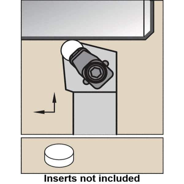 Kennametal - CRSN, Right Hand Cut, 45° Lead Angle, 32mm Shank Height x 25mm Shank Width, Negative Rake Indexable Turning Toolholder - 170mm OAL, RN.N 120400 Insert Compatibility, Series CRSN - Industrial Tool & Supply
