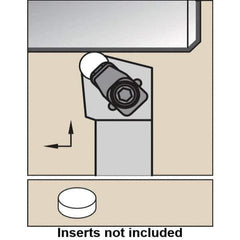 Kennametal - CRSN, Right Hand Cut, 45° Lead Angle, 32mm Shank Height x 25mm Shank Width, Negative Rake Indexable Turning Toolholder - 170mm OAL, RN.N 120400 Insert Compatibility, Series CRSN - Industrial Tool & Supply