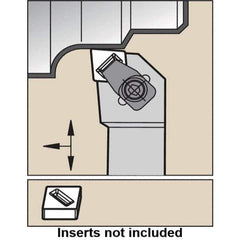 Kennametal - CCLN-MN, Right Hand Cut, -5° Lead Angle, 25mm Shank Height x 25mm Shank Width, Negative Rake Indexable Turning Toolholder - 150mm OAL, CN..1207.. Insert Compatibility, Series MTS - Industrial Tool & Supply