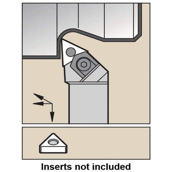 Kennametal - MTJN, Left Hand Cut, -3° Lead Angle, 32mm Shank Height x 25mm Shank Width, Negative Rake Indexable Turning Toolholder - 170mm OAL, TN..1604.. Insert Compatibility, Series Wedgelock - Industrial Tool & Supply