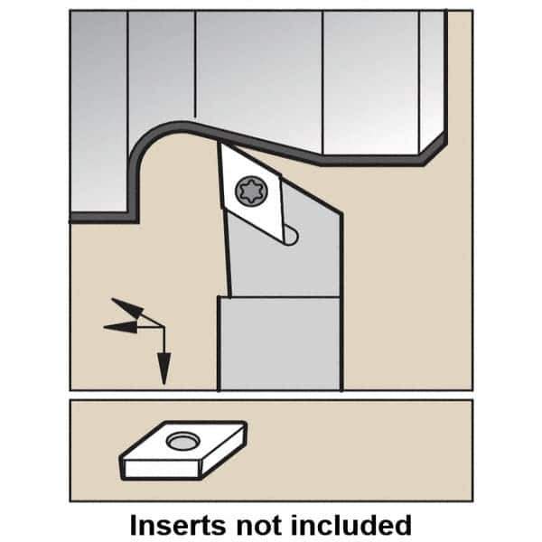 Kennametal - SDJC, Right Hand Cut, -3° Lead Angle, 8mm Shank Height x 8mm Shank Width, Neutral Rake Indexable Turning Toolholder - 150mm OAL, DC.. 0702.. Insert Compatibility, Series Screw-On - Industrial Tool & Supply