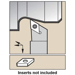 Kennametal - SDJC, Left Hand Cut, -3° Lead Angle, 16mm Shank Height x 16mm Shank Width, Neutral Rake Indexable Turning Toolholder - 100mm OAL, DC.. 0702.. Insert Compatibility, Series Screw-On - Industrial Tool & Supply