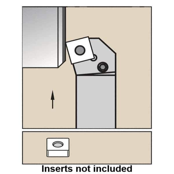 Kennametal - PSKN, Right Hand Cut, 15° Lead Angle, 25mm Shank Height x 25mm Shank Width, Negative Rake Indexable Turning Toolholder - 150mm OAL, SN..1204.. Insert Compatibility, Series Kenlever - Industrial Tool & Supply