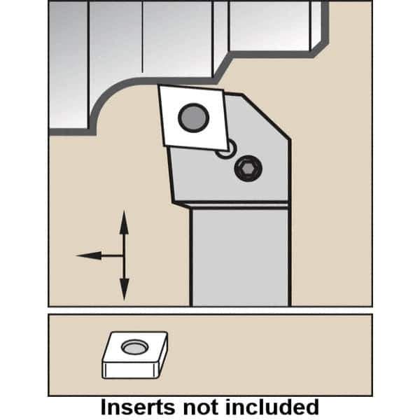 Kennametal - PCLN, Right Hand Cut, -5° Lead Angle, 32mm Shank Height x 25mm Shank Width, Negative Rake Indexable Turning Toolholder - 170mm OAL, CN... 190612 Insert Compatibility, Series PCLN - Industrial Tool & Supply