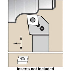 Kennametal - PCLN, Right Hand Cut, -5° Lead Angle, 32mm Shank Height x 25mm Shank Width, Negative Rake Indexable Turning Toolholder - 170mm OAL, CN... 190612 Insert Compatibility, Series PCLN - Industrial Tool & Supply
