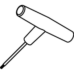 Kennametal - 4mm Hex Drive, T Handle Driver for Indexable Tools - Standard HP Series - Industrial Tool & Supply
