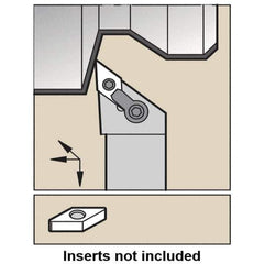 Kennametal - MVJN, Right Hand Cut, -3° Lead Angle, 32mm Shank Height x 32mm Shank Width, Negative Rake Indexable Turning Toolholder - 171.25mm OAL, VN..1604.. Insert Compatibility, Series Kenloc - Industrial Tool & Supply