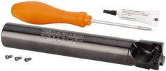 Kennametal - 1-1/2" Cut Diam, 11mm Max Depth of Cut, 1-1/4" Shank Diam,Indexable Plunge End Mill - Straight Shank, SD.T 43.. Insert Style, Through Coolant, Series Z-Axis - Industrial Tool & Supply