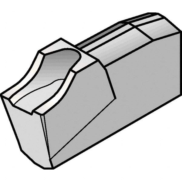 Kennametal - A2022 CF KCU25 Grade, 0.0866" Cutting Width, Carbide Cutoff Insert - 6° Left Hand Lead Angle, 0.008" Cnr Rad, AlTiN Coated, Single End - Industrial Tool & Supply