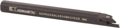 Kennametal - A4SS, Internal, Left Hand, 14mm Max Depth of Cut, 3mm Min Groove Width, Indexable Grooving Tool Holder - A4G0300M3SP04B Insert Compatibility, 63/64" Shank Width, 201.45mm OAL, Through Coolant - Industrial Tool & Supply