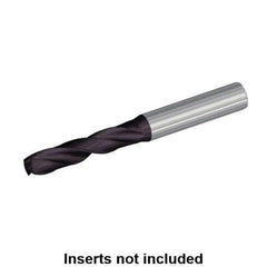 Kennametal - 11.8mm 140° Spiral Flute Solid Carbide Screw Machine Drill Bit - TiAlN Finish, Right Hand Cut, 55mm Flute Length, 102mm OAL, Straight Shank, Through Coolant - Industrial Tool & Supply