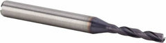 Kennametal - 3.18mm 140° Spiral Flute Solid Carbide Screw Machine Drill Bit - Industrial Tool & Supply