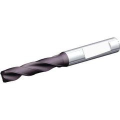 Kennametal - 8.2mm 140° Spiral Flute Solid Carbide Screw Machine Drill Bit - Multilayer TiAlN Finish, Right Hand Cut, 47mm Flute Length, 89mm OAL, Standard Point, Whistle Notch Shank - Industrial Tool & Supply