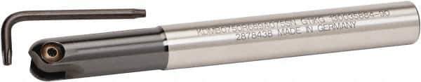 Kennametal - 1" Cut Diam, 1/2" Max Depth of Cut, 1" Shank Diam, 190mm OAL, Indexable Ball Nose End Mill - 70.1mm Head Length, Straight Shank, KDMB Toolholder, KDMB 1000.. Insert - Industrial Tool & Supply