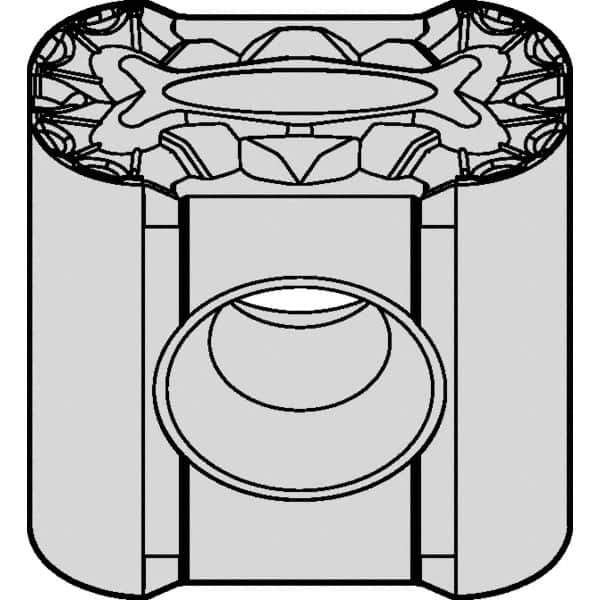 Kennametal - LNUX301940 RRP Grade KCP25 Carbide Turning Insert - TiN Finish, 90° Rectangle, 1/4" Inscr Circle, 3/4" Thick, 4mm Corner Radius - Industrial Tool & Supply