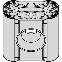 Kennametal - LNUX301940 RRP Grade KCP25 Carbide Turning Insert - TiN Finish, 90° Rectangle, 1/4" Inscr Circle, 3/4" Thick, 4mm Corner Radius - Industrial Tool & Supply