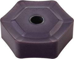 Kennametal - HNPX5354 Grade KC524M Carbide Milling Insert - TiAlN Finish, 7/32" Thick, 0.6378" Inscribed Circle, 1/16" Corner Radius - Industrial Tool & Supply