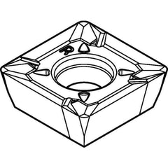 Kennametal - SDCT43 LD2 Grade KCPM20 Carbide Milling Insert - TiN/MT/TiCN/Al2O3 Finish, 3/16" Thick, 1/2" Inscribed Circle, 1/32" Corner Radius - Industrial Tool & Supply