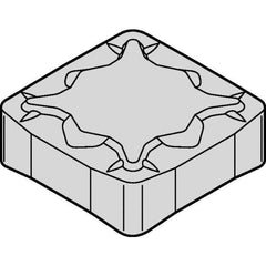 Kennametal - SNXF43 HE Grade KCK15 Carbide Milling Insert - TiN/TiCN/Al2O3 Finish, 0.1835" Thick, 1/2" Inscribed Circle, 1.2mm Corner Radius - Industrial Tool & Supply