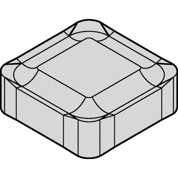 Kennametal - SNXF43 LD Grade KCK20 Carbide Milling Insert - AlCrN Finish, 4.42mm Thick, 1/2" Inscribed Circle, 1.6mm Corner Radius - Industrial Tool & Supply