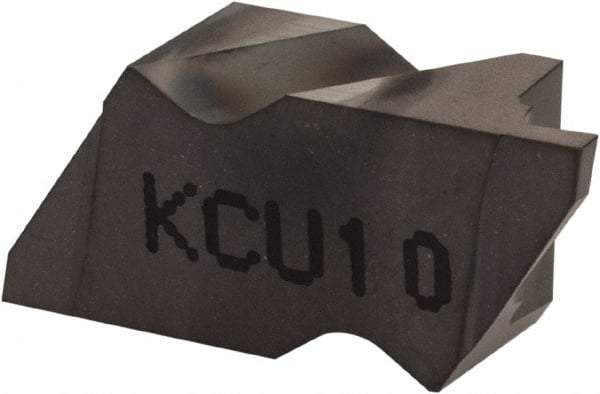 Kennametal - 2031NG Grade KCU10, 0.79mm Cutting Width Carbide Grooving Insert - 1.27mm Max Depth of Cut, Left Hand, 0.09mm Corner Radius, AlTiN Finish - Industrial Tool & Supply