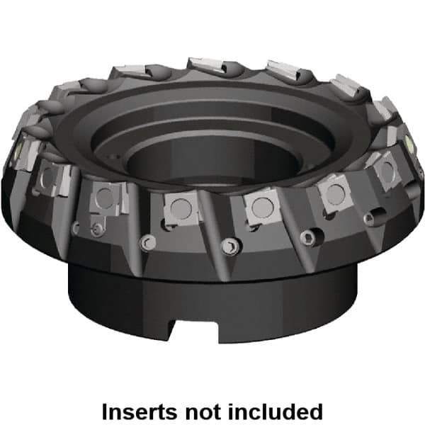 Kennametal - 100mm Cut Diam, 32mm Arbor Hole, 6.5mm Max Depth of Cut, 20° Indexable Chamfer & Angle Face Mill - 9 Inserts, SPHX 15T6... Insert, 9 Flutes, Series Fix-Perfect - Industrial Tool & Supply