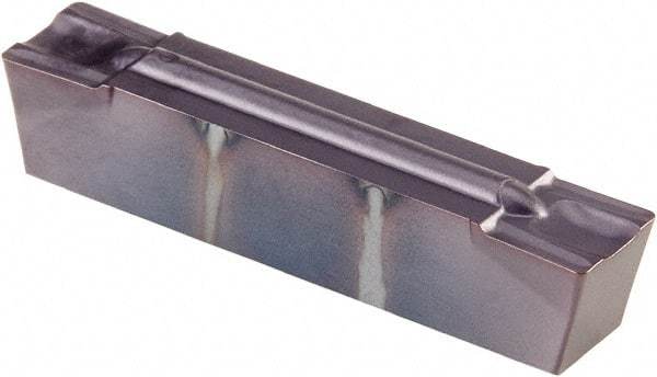 Kennametal - 0505G GMP Grade KCP10, 5.05mm Cutting Width Carbide Grooving Insert - 4.19mm Max Depth of Cut, Neutral, 0.41mm Corner Radius, TiCN/Al2O3 Finish - Industrial Tool & Supply