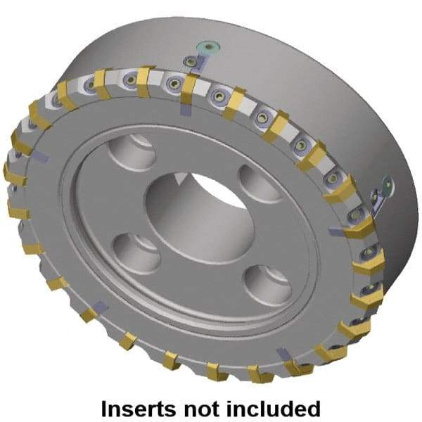 Kennametal - 133.7mm Cut Diam, 40mm Arbor Hole, 8mm Max Depth of Cut, 30° Indexable Chamfer & Angle Face Mill - 15 Inserts, HNG. 0905... Insert, Right Hand Cut, 15 Flutes, Series HexaCut - Industrial Tool & Supply