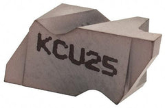 Kennametal - 2058NG Grade KCU25, 1.47mm Cutting Width Carbide Grooving Insert - 1.27mm Max Depth of Cut, Left Hand, 0.19mm Corner Radius, AlTiN Finish - Industrial Tool & Supply