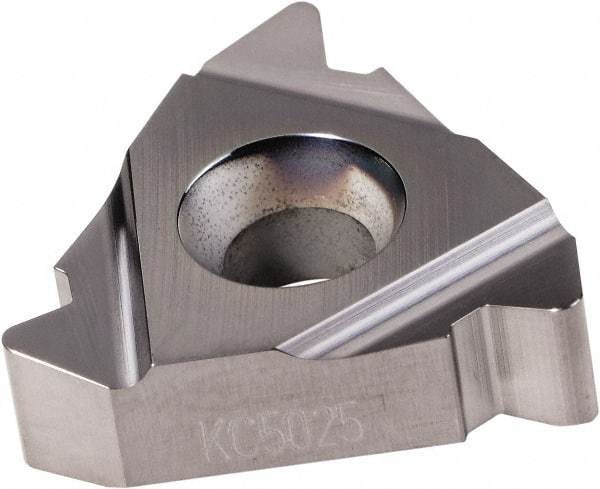 Kennametal - 27ER External Right Hand 4 API Rotary Shoulder Connections Laydown Threading Insert - Grade KC5025, AlTiN Coated Carbide, 15.88mm Inscribed Circle - Industrial Tool & Supply