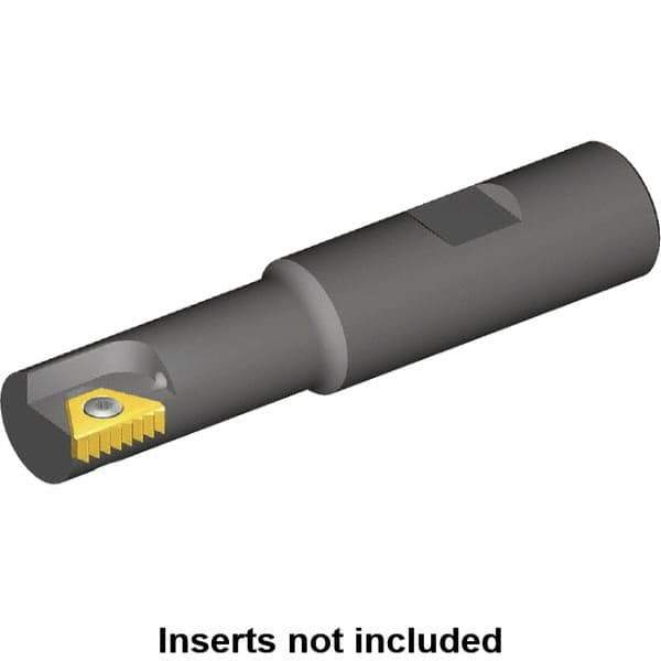 Kennametal - 9mm Cut Diam, 12mm Max Hole Depth, 12mm Shank Diam, Internal/External Indexable Thread Mill - Insert Style STN 10, 10.4mm Insert Size, 1 Insert, Toolholder Style TMS, 69mm OAL - Industrial Tool & Supply