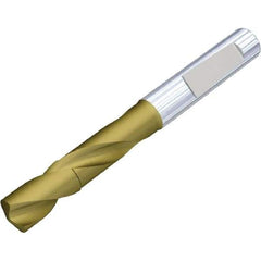 Kennametal - 11.5mm 140° Spiral Flute Solid Carbide Screw Machine Drill Bit - Multilayer TiAlN Finish, Right Hand Cut, 55mm Flute Length, 102mm OAL, Standard Point, Whistle Notch Shank - Industrial Tool & Supply