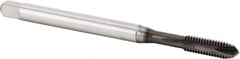 Kennametal - M6x1.00 Metric Coarse, 2 Flute, Diamond-Like Carbon (DLC) Finish, Vanadium High Speed Steel Spiral Point Tap - Plug Chamfer, Right Hand Thread, 80mm OAL, 17mm Thread Length, 6mm Shank Diam, 6H Class of Fit, Series T670 - Exact Industrial Supply