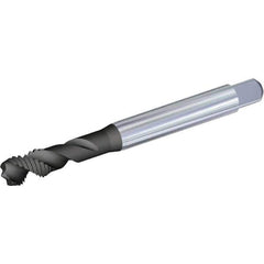 Kennametal - M12x1.75 Metric 3 Flute 6H Plug Spiral Flute Tap - High Speed Steel, Diamond-Like Carbon (DLC) Finish, 110mm OAL, Right Hand Flute, Right Hand Thread, Series T680 - Industrial Tool & Supply