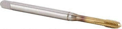 Kennametal - M5x0.80 Metric Coarse 6HX Modified Bottoming Thread Forming Tap - Powdered Metal High Speed Steel, TiN Finish, 70mm OAL, 8mm Thread Length, Right Hand Thread, Series T622 - Exact Industrial Supply