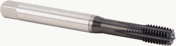 Kennametal - M8x1.25 Metric Coarse 6HX Modified Bottoming Thread Forming Tap - Powdered Metal High Speed Steel, Diamond-Like Carbon (DLC) Finish, 90mm OAL, 14mm Thread Length, Right Hand Thread, Series T622 - Industrial Tool & Supply