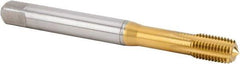 Kennametal - M8x1.00 Metric Fine 6HX Modified Bottoming Thread Forming Tap - Powdered Metal High Speed Steel, TiN Finish, 90mm OAL, 10mm Thread Length, Right Hand Thread, Series T622 - Industrial Tool & Supply